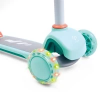 Trotineta Glide Kick Scooter cu roti luminoase Hape Turcoaz