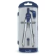 Trusa compas scolar din metal satinat cu 3 accesorii in blister