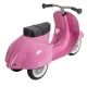 Trotineta ride on pentru copii Vespa Ambosstoy Hape roz