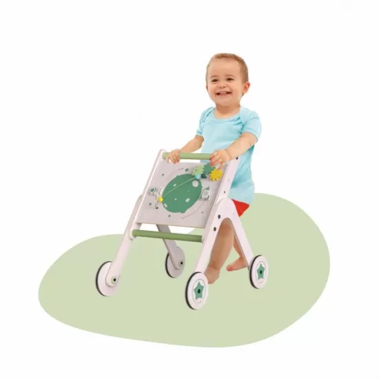 Antepremergator din lemn 2 in 1 MamaToyz cu masuta de activitati Antepremergator din lemn 2 in 1 MamaToyz cu masuta de activitati