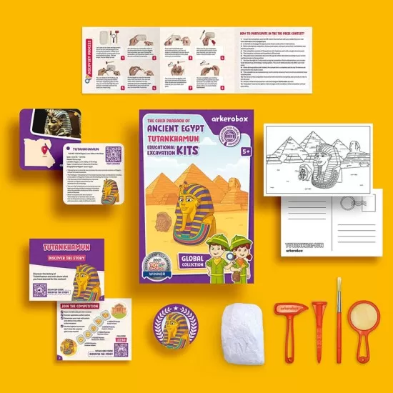 Set arheologic educational si puzzle 3D Arkerobox Egiptul Antic - Tutankhamon Set arheologic educational si puzzle 3D Arkerobox Egiptul Antic - Tutankhamon