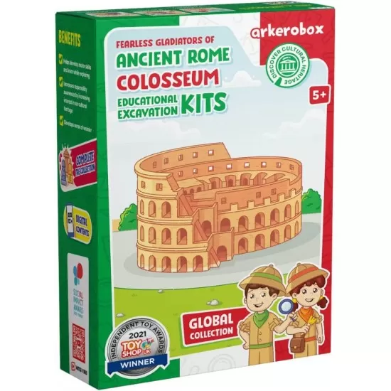 Set arheologic educational si puzzle 3D Arkerobox Roma antica - Colosseum Set arheologic educational si puzzle 3D Arkerobox Roma antica - Colosseum