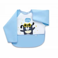 Baveta cu maneci si buzunar BabyJem Polly Bib Culoare Bleu