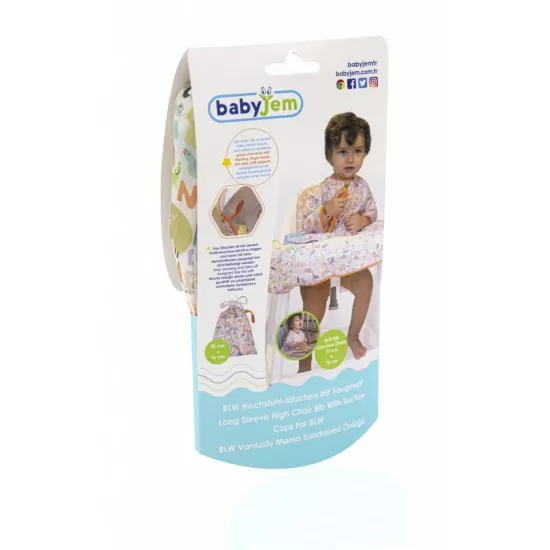 Baveta multifunctionala cu prindere pe scaunul de masa BabyJem Baveta multifunctionala cu prindere pe scaunul de masa BabyJem