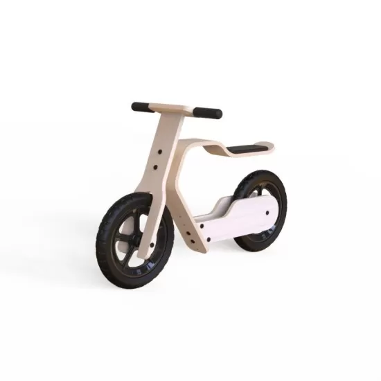 Bicicleta fara pedale MamaToyz RideMe din lemn natural Bicicleta fara pedale MamaToyz RideMe din lemn natural