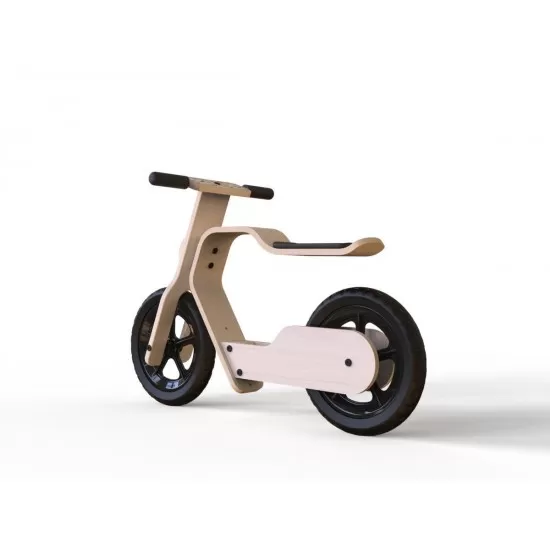 Bicicleta fara pedale MamaToyz RideMe din lemn natural Bicicleta fara pedale MamaToyz RideMe din lemn natural