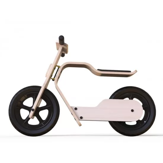 Bicicleta fara pedale MamaToyz RideMe din lemn natural Bicicleta fara pedale MamaToyz RideMe din lemn natural