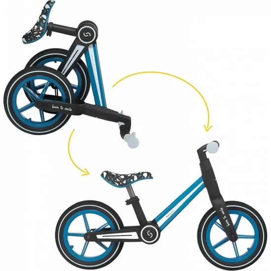 Bicicleta pliabila fara pedale Skiddou Ronny Denim Albastru Bicicleta pliabila fara pedale Skiddou Ronny Denim Albastru