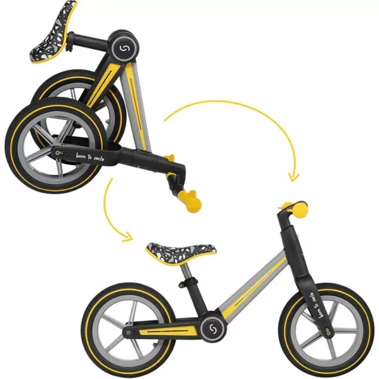 Bicicleta pliabila fara pedale Skiddou Ronny Galben