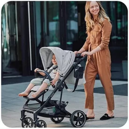Carucior 2 in 1 Skiddou Moss Normandic Dream Gri Carucior 2 in 1 Skiddou Moss Normandic Dream Gri
