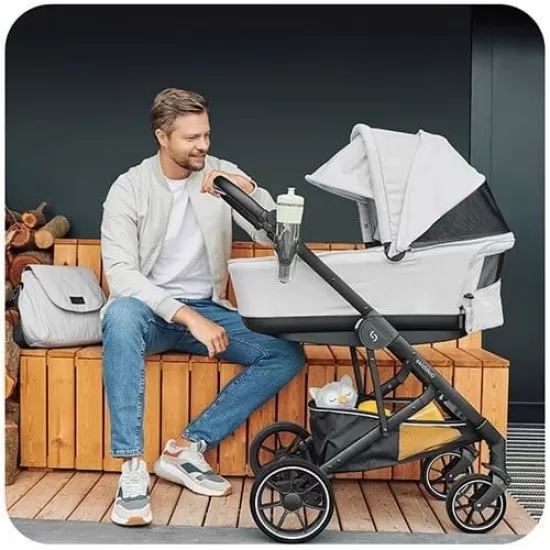 Carucior 2 in 1 Skiddou Moss Normandic Dream Gri Carucior 2 in 1 Skiddou Moss Normandic Dream Gri