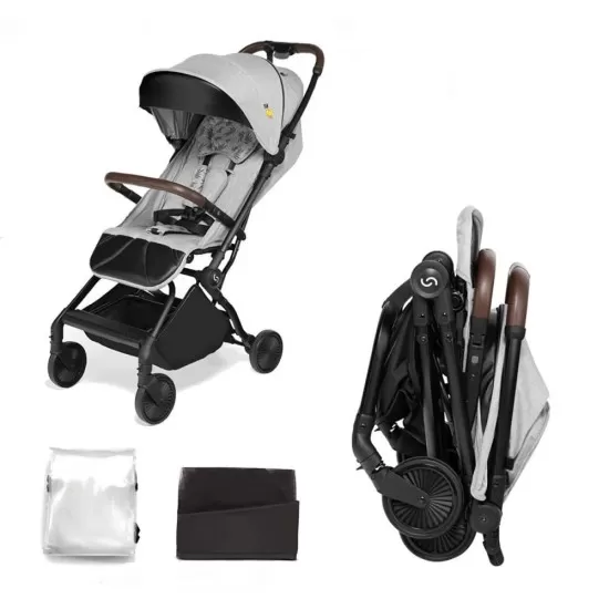 Carucior sport pliabil Skiddou Espoo Normandic Dream, ultracompact pentru calatorii, Gri Carucior sport pliabil Skiddou Espoo Normandic Dream, ultracompact pentru calatorii, Gri