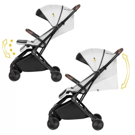 Carucior sport pliabil Skiddou Espoo Normandic Dream, ultracompact pentru calatorii, Gri Carucior sport pliabil Skiddou Espoo Normandic Dream, ultracompact pentru calatorii, Gri