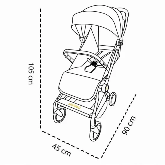 Carucior sport pliabil Skiddou Espoo Normandic Dream, ultracompact pentru calatorii, Gri Carucior sport pliabil Skiddou Espoo Normandic Dream, ultracompact pentru calatorii, Gri