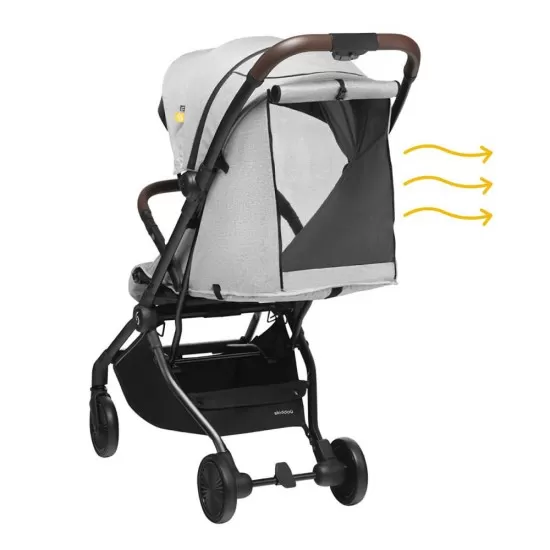 Carucior sport pliabil Skiddou Espoo+ Normandic Dream, ultracompact pentru calatorii, Gri
