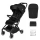 Carucior sport pliabil Skiddou Espoo+ Onyx, ultracompact pentru calatorii, Negru Carucior sport pliabil Skiddou Espoo+ Onyx, ultracompact pentru calatorii, Negru