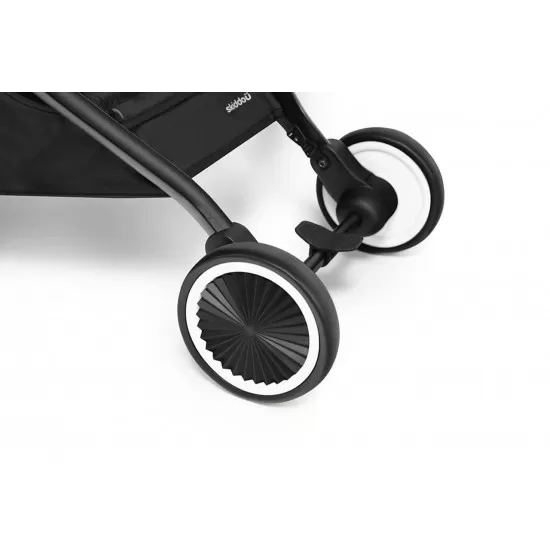 Carucior sport pliabil Skiddou Espoo+ Onyx, ultracompact pentru calatorii, Negru Carucior sport pliabil Skiddou Espoo+ Onyx, ultracompact pentru calatorii, Negru