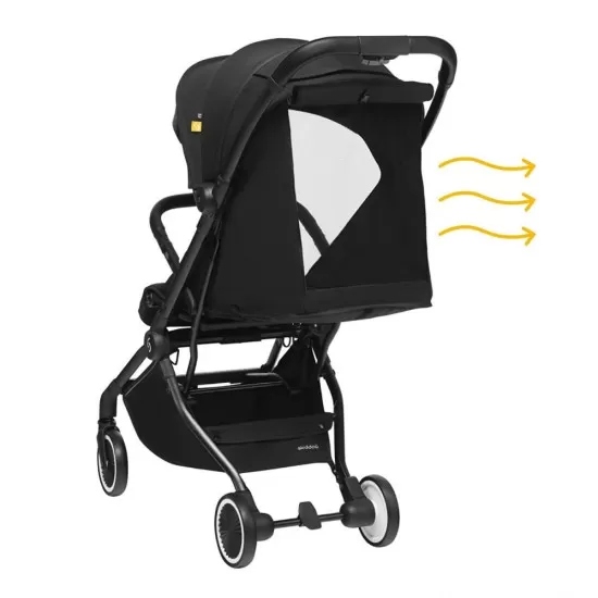 Carucior sport pliabil Skiddou Espoo+ Onyx, ultracompact pentru calatorii, Negru Carucior sport pliabil Skiddou Espoo+ Onyx, ultracompact pentru calatorii, Negru