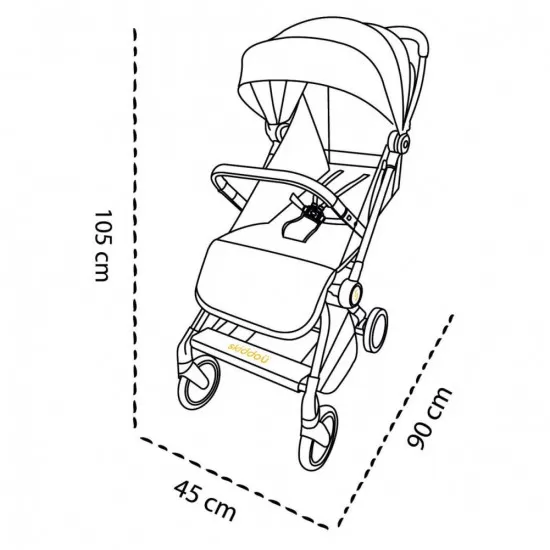 Carucior sport pliabil Skiddou Espoo+ Onyx, ultracompact pentru calatorii, Negru Carucior sport pliabil Skiddou Espoo+ Onyx, ultracompact pentru calatorii, Negru