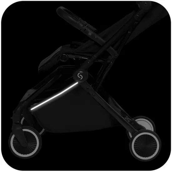 Carucior sport pliabil Skiddou Espoo+ Onyx, ultracompact pentru calatorii, Negru Carucior sport pliabil Skiddou Espoo+ Onyx, ultracompact pentru calatorii, Negru