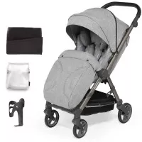 Carucior sport pliabil Skiddou Mell Normandic Dream, ultracompact pentru calatorii, Gri deschis