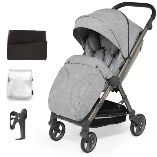 Carucior sport pliabil Skiddou Mell Normandic Dream, ultracompact pentru calatorii, Gri deschis Carucior sport pliabil Skiddou Mell Normandic Dream, ultracompact pentru calatorii, Gri deschis