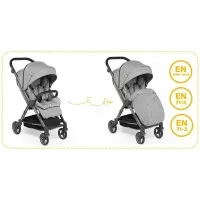 Carucior sport pliabil Skiddou Mell Normandic Dream, ultracompact pentru calatorii, Gri deschis