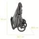 Carucior sport pliabil Skiddou Mell Normandic Dream, ultracompact pentru calatorii, Gri deschis Carucior sport pliabil Skiddou Mell Normandic Dream, ultracompact pentru calatorii, Gri deschis