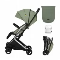 Carucior sport pliabil Skiddou Mikkeli Wild Climber, ultracompact pentru calatorii, Verde