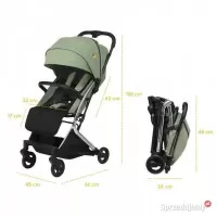 Carucior sport pliabil Skiddou Mikkeli Wild Climber, ultracompact pentru calatorii, Verde