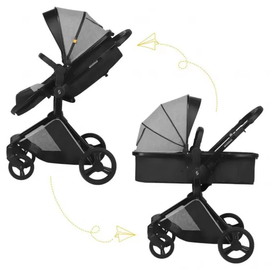 Carucior transformabil 2 in 1 Skiddou Nasjo Normandic Dream Gri Carucior transformabil 2 in 1 Skiddou Nasjo Normandic Dream Gri