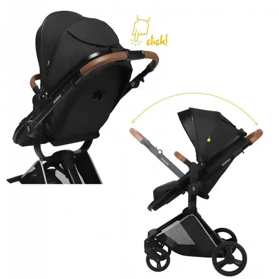 Carucior transformabil 2 in 1 Skiddou Nasjo Onyx Negru Carucior transformabil 2 in 1 Skiddou Nasjo Onyx Negru