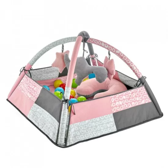 Centru de joaca cu bile BabyJem Toy Ball Play Mat Roz Centru de joaca cu bile BabyJem Toy Ball Play Mat Roz