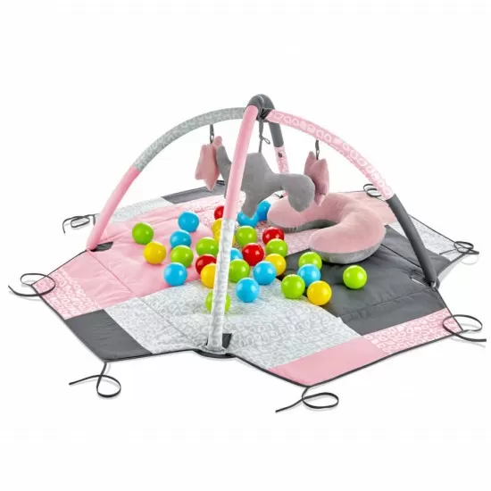 Centru de joaca cu bile BabyJem Toy Ball Play Mat Roz Centru de joaca cu bile BabyJem Toy Ball Play Mat Roz