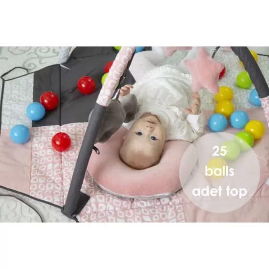 Centru de joaca cu bile BabyJem Toy Ball Play Mat Roz Centru de joaca cu bile BabyJem Toy Ball Play Mat Roz