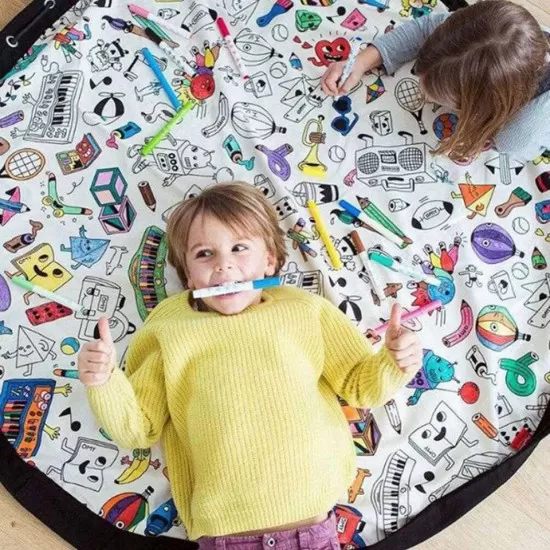 Covoras de joaca si saculet de jucarii 2 in 1 Toys - Coloreaza-ma Covoras de joaca si saculet de jucarii 2 in 1 Toys - Coloreaza-ma