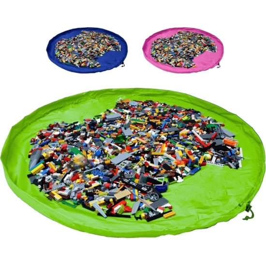 Covoras de joaca si saculet de jucarii 2 in 1 - Verde