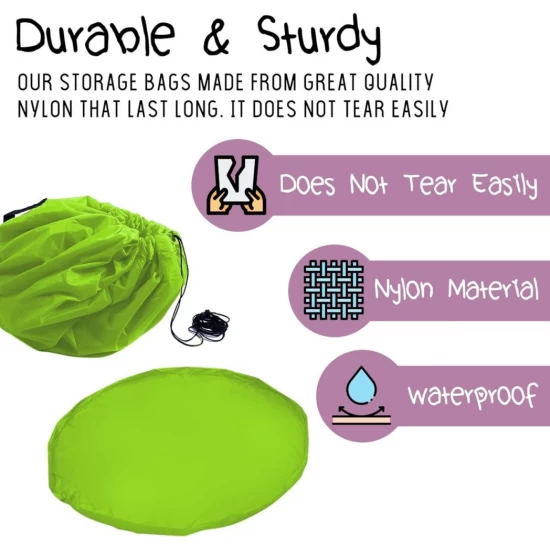 Covoras de joaca si saculet de jucarii 2 in 1 - Verde