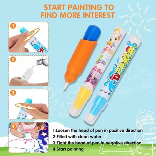 Covorasul Magic Drool Space 100x80cm - Jucarie educativa de colorat cu apa