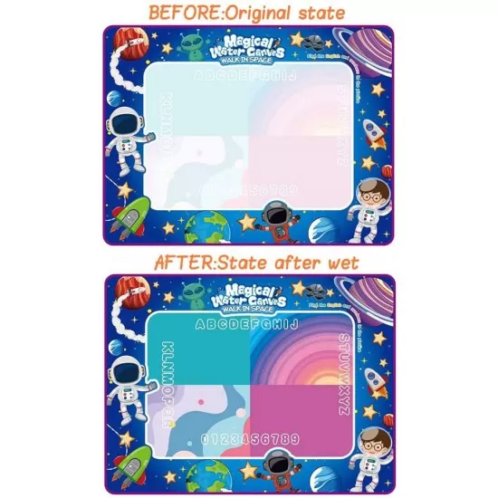 Covorasul Magic Drool Space 100x80cm - Jucarie educativa de colorat cu apa