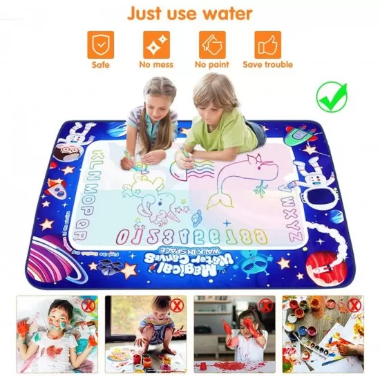 Covorasul Magic Drool Space 100x80cm - Jucarie educativa de colorat cu apa