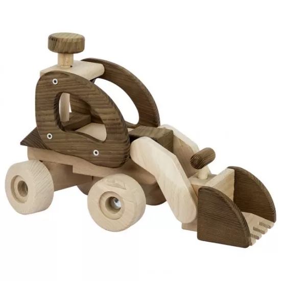 Vehicul din lemn Excavator Goki Nature Vehicul din lemn Excavator Goki Nature
