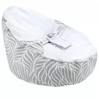 Fotoliu pentru bebelusi cu ham de siguranta Baby Bean Bed Gri