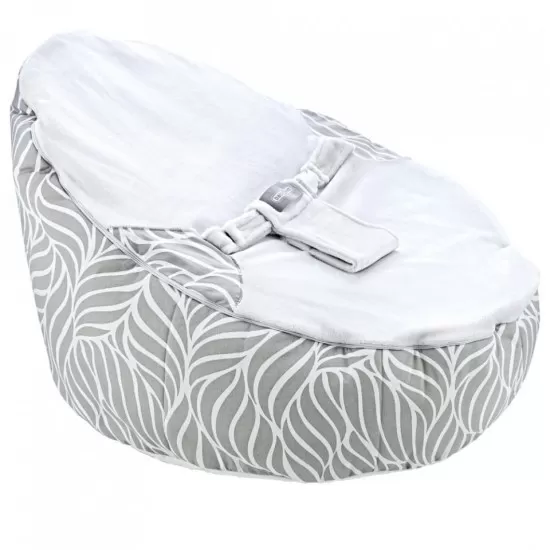 Fotoliu pentru bebelusi cu ham de siguranta Baby Bean Bed Gri