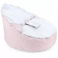Fotoliu pentru bebelusi cu ham de siguranta Baby Bean Bed Roz