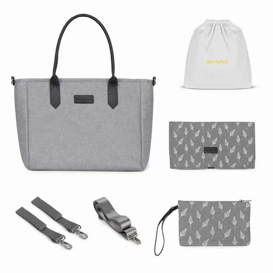 Geanta multifunctionala pentru parinti Skiddou Ingrid Evening Shadow Gri-Negru Geanta multifunctionala pentru parinti Skiddou Ingrid Evening Shadow Gri-Negru
