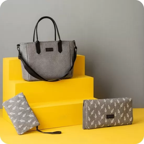 Geanta multifunctionala pentru parinti Skiddou Ingrid Evening Shadow Gri-Negru Geanta multifunctionala pentru parinti Skiddou Ingrid Evening Shadow Gri-Negru