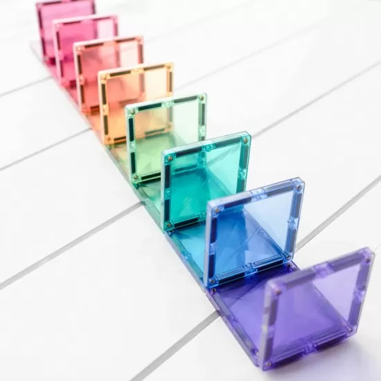 Set constructie magnetic 120 piese Pastel Magnetic Tiles Set constructie magnetic 120 piese Pastel Magnetic Tiles