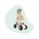 Masinuta ride-on, premergator si carucior de jucarii MamaToyz DriveMe Soft, Ursulet - Jucarie din lemn 3 in 1