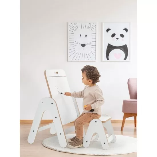 Masuta si tabla 2 in 1 cu scaunel MamaToyz Massam MDF Masuta si tabla 2 in 1 cu scaunel MamaToyz Massam MDF